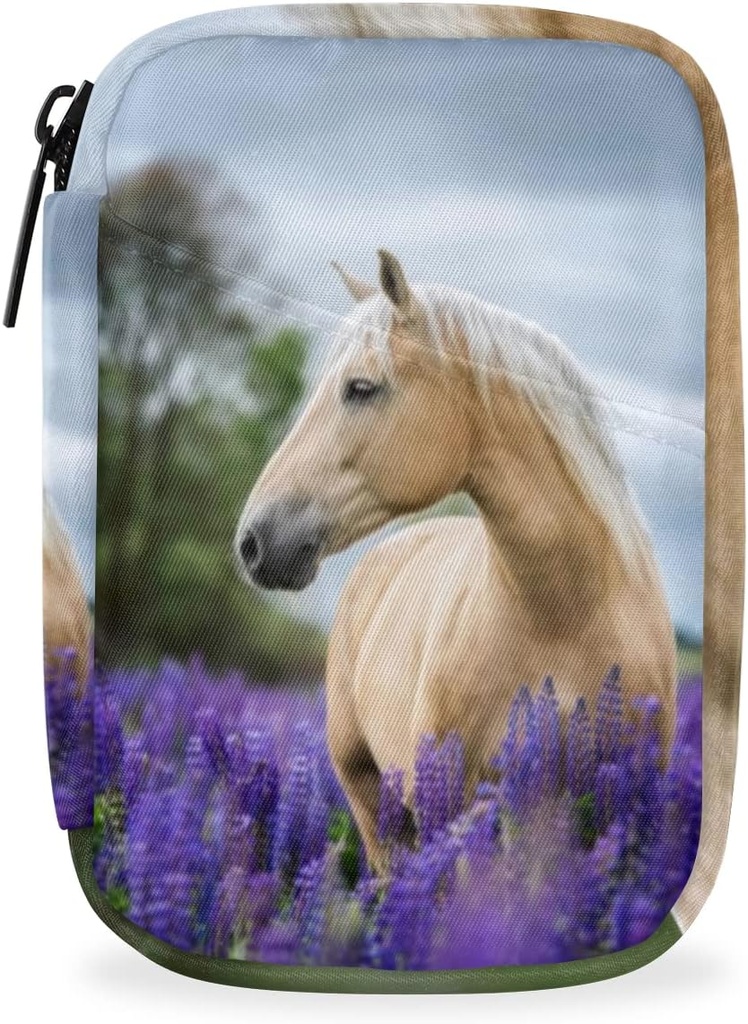 Lovely Horse Large Weekly Pill Organizer Case Travel Pill Box 7 Day Medicine Organizer Pill Container for Vitamin Supplement Medication Fish Oil