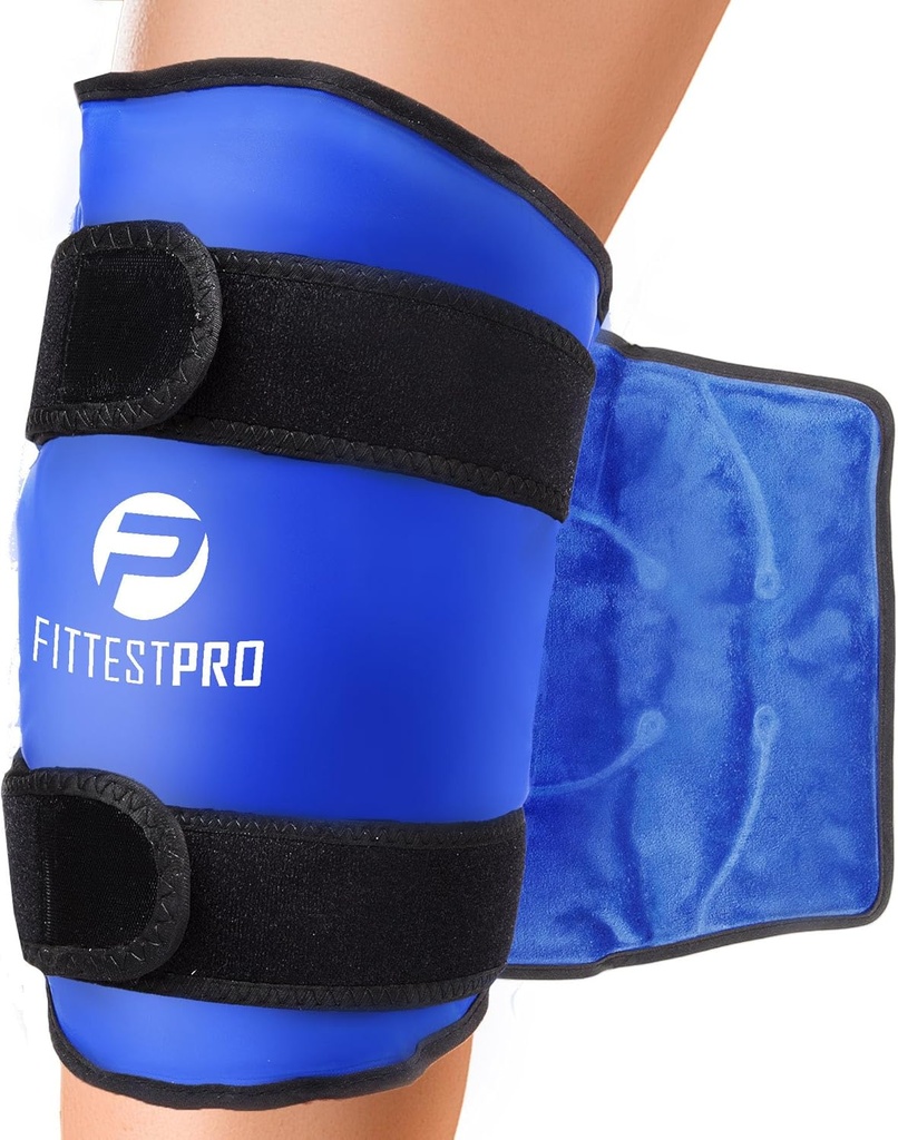 Fittest Pro Knee Ice Pack Wrap for Pain Relief, Reusable Hot and Cold Therapy Wrap for Swelling, Recovery, and Therapy for Arthritis, Meniscus Tear and ACL