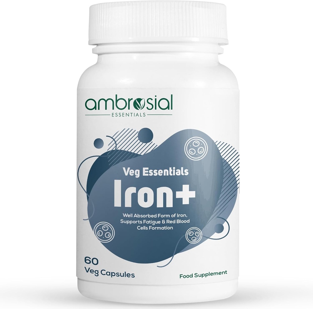 Ambrosial Iron+ 25mg Pack de 1-60 Capsules