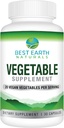 Best Earth Naturals Vegetable Suplemento con 20 Veggie Blend - Energy Vitamins for Women and Men 30 Day Supply (30 Capsules)