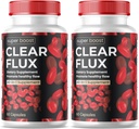 (2 Pack) Clear Flux Supplement Detox Cleanse, Capsules Blood Vessel Cleaner Support Advanced Formula, ClearFlux Capsules Maximum Strength All Natural Vitamins Health (120 cápsulas)