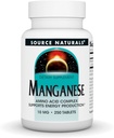 Fuente Naturales Manganese, Amino Acid Chelate - Apoyo a la producción de energía - 250 Tablets
