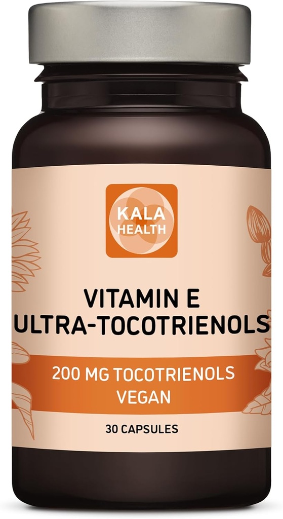 Ultra Tocotrienol 200mg Vitamina E Vegan – Los 4 tocotrienol - Alpha Tocotrienol + Beta Tocotrienol + Gamma Tocotrienol + Delta Tocotrienol – No Tocopherols (30)