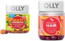 OLLY Multi + Probiótico Adulto Gummy Multivitamínico, 1 billón de UC, Digestivo e Inmune Apoyo &amp; Pelo Celestial Gummy, soporta el cabello saludable, queratina, biotina, AMLA, suplemento Chewable, 30 días