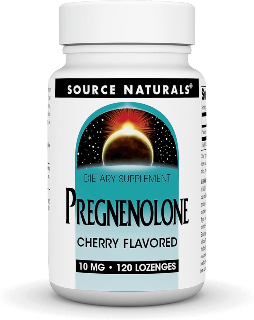 Fuente Naturales Pregnenolona 10 mg - 120 Cherry Sabored Lozenges