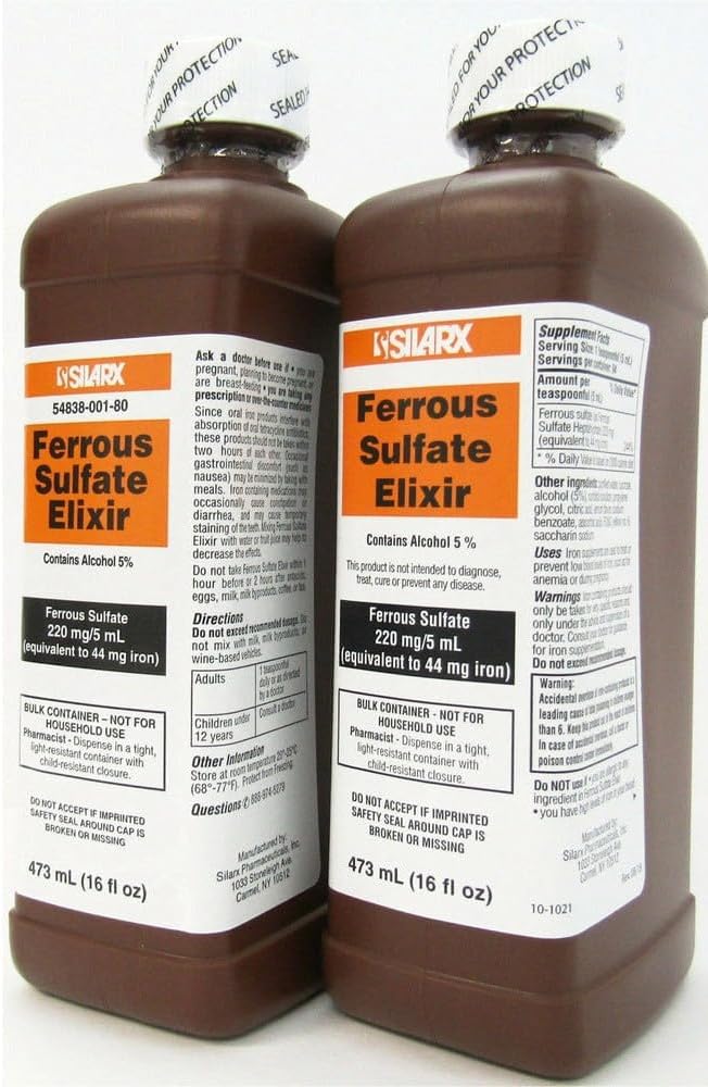 Sulfate Elixir 220mg/5mL 16oz Botella - 4 Pack