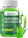 Sea Moss Gummies - 60 Conde - Made with Natural Apple Flavor - Seamoss Suplemento de Energía, Immune Support - Fórmulated Bladderwrack & Burdock Root - Vegan, Non-GMO Irish Mos Gummy