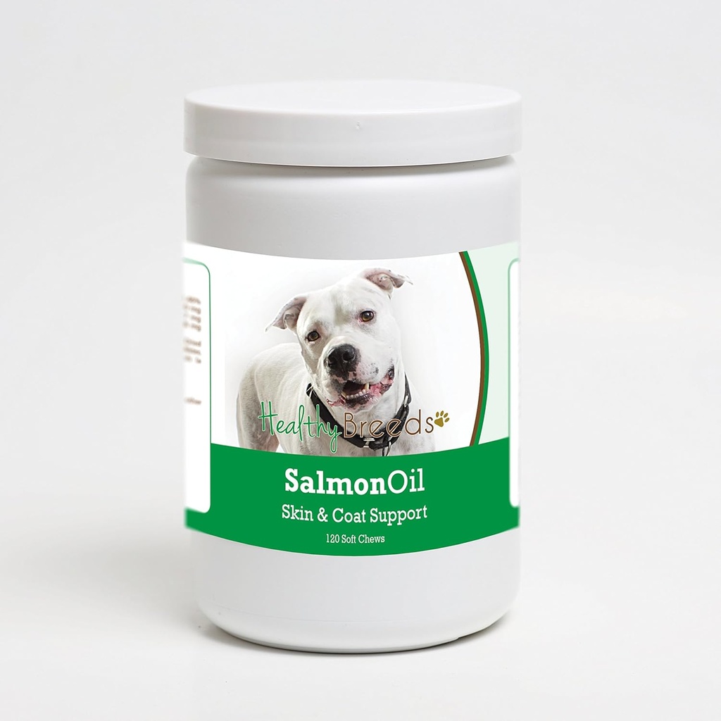 Hierbas saludables Pit Bull Salmon Oil Soft Chews 120 Count