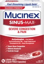 Mucinex Sinus-Max Max Strength Severe Congestion & Doin Líquido Gels, 16ct