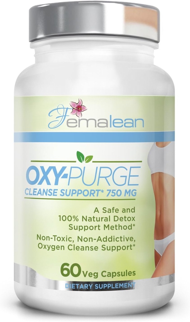 Oxy-Purge 750 mg 60 Vcaps - Natural Magnesium Oxide Oxygen Based Colon Cleanse Gentle Laxative Supports Healthy Digestive Tract Regularity