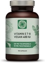 Vitamina E - All 8 Tocopherols + Tocotrienol 400 IU Vegan - Alpha Tocopherol/Tocotrienol + Beta Tocopherol/Tocotrienol + Gamma Tocopherol/Tocotrienol + Delta Tocopherol/Tocotrienol (180)