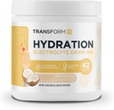 TransformHQ Hydration 42 Servings (Pina Colada) - Electrolitos, Claridad Mental, Vitaminas