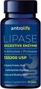 ANTROLIFE Salud Digestiva Suplemento - Enzimas con Lipase Suplementos Nutricionales &amp; Aplausos para Confort Digestivo - Suplemento dietético - 59 cápsulas