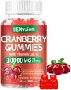 Cranberry Gummies Urinary Tract Health for Women &amp; Men, 50X Concentrate Extrac, Vitamina C &amp; E, Cranberry Gummies for Women with Hibiscus to Support Immune, 60 Condes