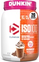 Dymatize x Dunkin' Mocha Latte ISO100 Whey Protein Powder, 95mg Caffeine, 25g of Protein, 5.5g BCAAs, 120 Cal., Gluten Free, 1g Fat, 1g Sugar, 3g Carb (20 Servings)