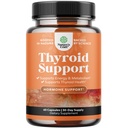 Complejo de soporte de tiroides herbales - Potent Kelp Iodine Suplemento con L Tyrosine, Bladderwrack, Selenium " Pure Ashwagandha for Hormone Balance - Mood " Energy Dietary Pills - 60 cápsulas