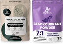 Powders de la selva Agrupar para la salud de los hombres &amp; Vitality: 5oz Fadogia Agrestis Extract Powder - Suplemento Nigeriano Puro + 5oz Negro Currant Powder - Fruto fundido para té, jugo, esmooties, &amp; Más!
