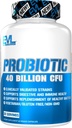 Evlution Nutrition Probiotic - 40 Billion CFU - Supports Digestive + Immune Health - Suplemento Probiótico para Hombres y Mujeres - Vegetariano, Gluten Gratis &amp; No GMO - 30 Servings - 60 Veggie Capsules