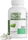 Bronson Ginkgo Biloba Extra Strength admite la función cerebral &amp; Memory Support, 360 Vegetarian Capsules