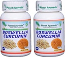 Planeta Ayurveda Boswellia Curcumin, 500mg Veg Capsules - 2 Botellas