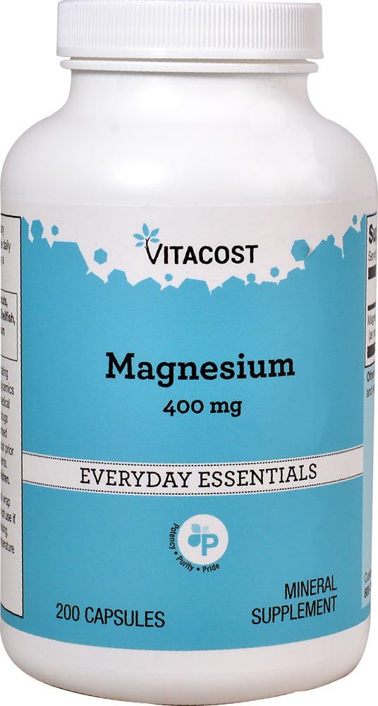 Magnesio Vitacost - 400 mg - 200 cápsulas