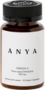 ANYA Omega 3 con 300 mg DHA y EPA, Ingredientes Limpios, No GMO, 100% Vegan, Gluten, Soy y Dairy Free. Suplemento para la mujer, vitamina postnatal prenatal para la lactancia materna y apoyo a la lactancia