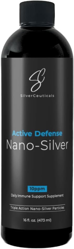 Colloidal Silver w/Nano Technology - 10ppm 16oz - 8X Más Eficacia - Natural Immune Support - Save The Sick Days - Ages 5 &amp; Up - Outperforms Superior PPM Silvers - No Taste &amp; Smell - 3rd Party Tested