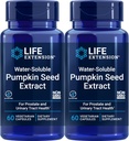 Life Extension Water-Soluble Pumpkin Seed Extract, 60 Vegetarian Capsules (Pack of 2)