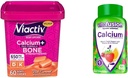 Viactiv Calcium Chews & vitafusion Calcium Gummies, 60 Chews & 100 Cuenta - Bone & Teeth Health Supplements