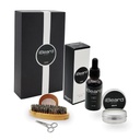 Kit de crecimiento de barba con aceite de barba, cepillo de barba, tijeras, bálsamo de barba y corte de madera Kit de aparejo perfecto para hombres