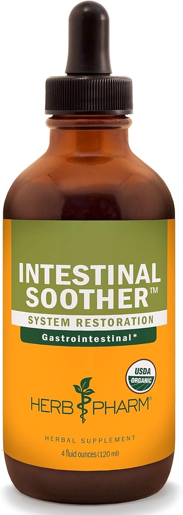 Herb Pharm Intestinal Soother Liquid Herbal Fórmula con Extracto Turmérico - 4 Ounce