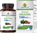 Brieofood Organic Arjuna 1500mg, 45 Servings, Vegetarian, Gluten Free, 90 Vegetarian Tablet