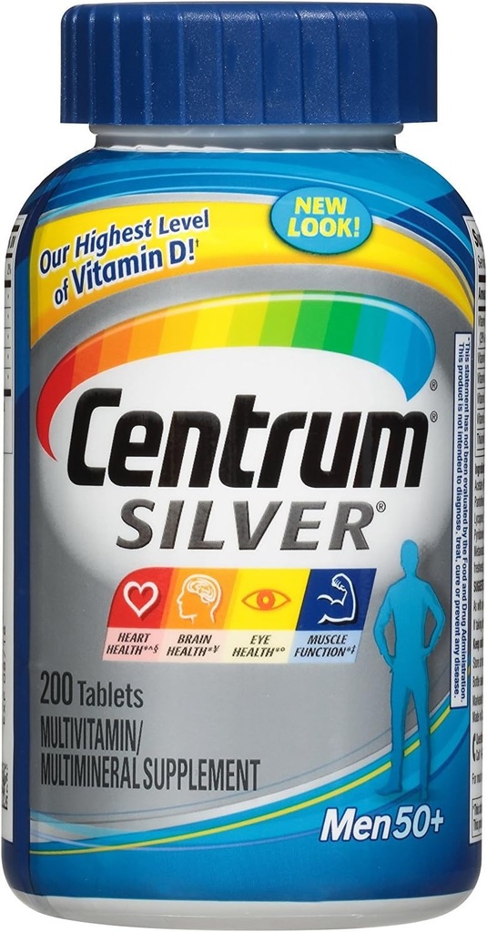 Centrum Men`s Ultra Silver Tab 200 Conde (4 Pack)