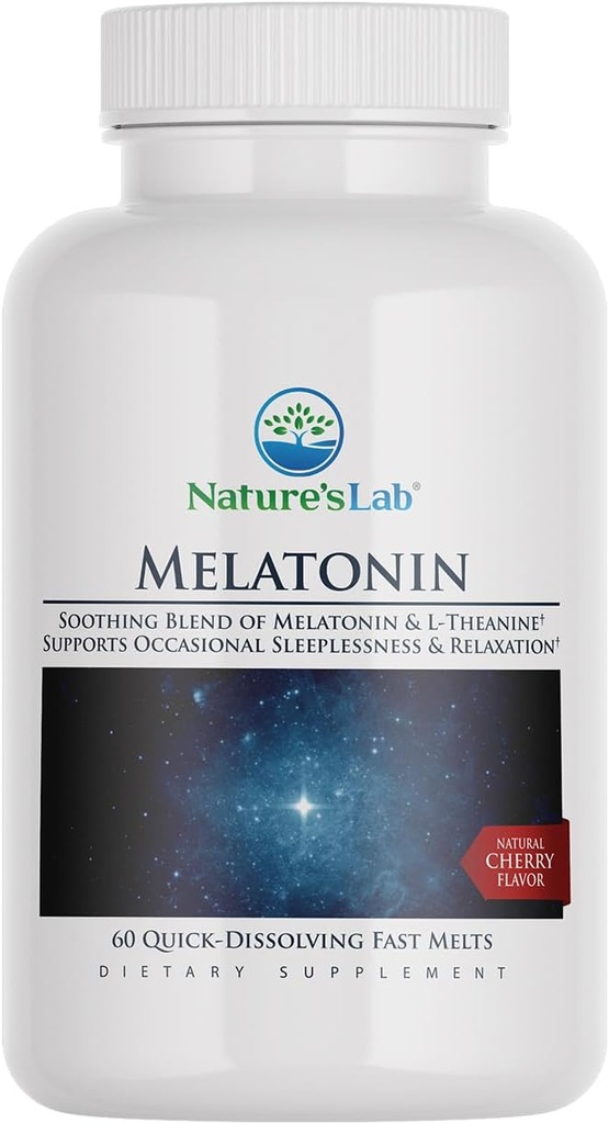 El laboratorio de la naturaleza melatonina rápida Tablas - 25 mg de L-Theanine + 6 mg de Melatonina - 60 Conde