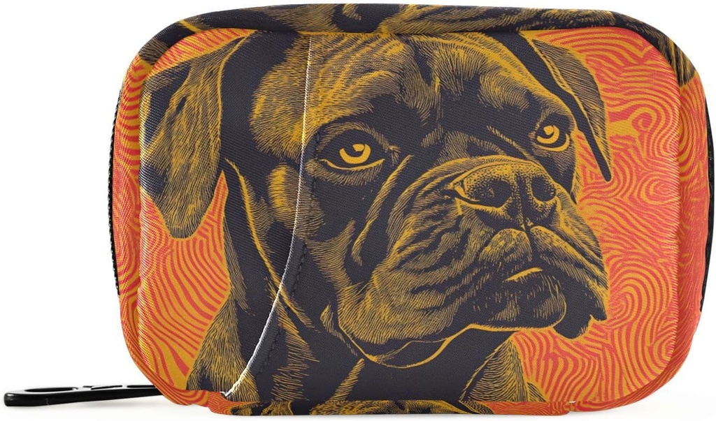Caja de caja para perros de Boxer Surreal para viajes, organizador semanal de píldoras