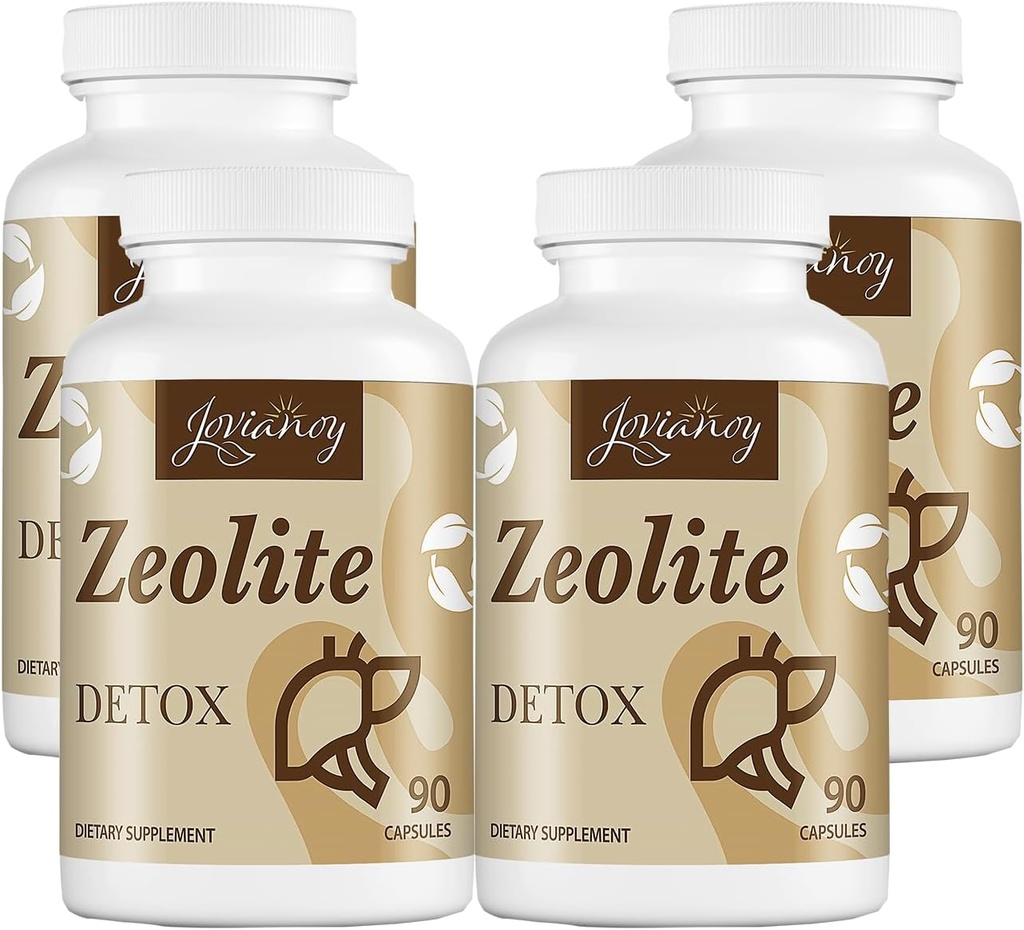 Zeolite Detox Capsules, Charcoal Activado Orgánico, Arcilla Bentonita, 1-2 μm Clinoptilolite, Absorción Máxima, Gut Liver Detox Limpiar Cuerpo Completo para Mujeres Hombres, 360 cápsulas