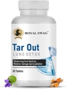 ROYAL SWAG Ayurvedic Lung Detox Tablets(60 Conde) Vegetariano, Suplemento Herbal Hecho con Extractos Naturales Tulsi, Mulethi, Vasava, Pippali, y Turmeric  durable para Lung Cleansing y Detoxification