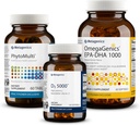 Medicamentos metagénicos sin hierro - 60 Tabletas, OmegaGenics EPA-DHA 1000-60 Softgels, D3 5000-120 Softgels