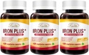 Lovita Iron 18 mg, 6 en 1 Suplemento Hierro para Mujeres, con Vitamina C, Dong Quai & B12, Vitamina Vegana para apoyar la producción de células rojas sin estreñimiento, 120 cápsulas (Pack of 3)