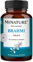 Brahmi Tablets - 90 Tablets, 1000 mg TEN45 Days Supply TENIDO por mi Nature TEN 100% Natural Brahmi Tablets TEN Vegan ANTE Bacopa Monnieri Silencio desde India