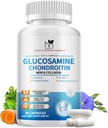 Glucosamine Chondroitin Capsules 1500mg con MSM, Collagen, Turmeric - Suplemento de Apoyo Conjunto para Mujeres Hombres, Apoyo Antioxidante de Salud Conjunto, 90 cápsulas