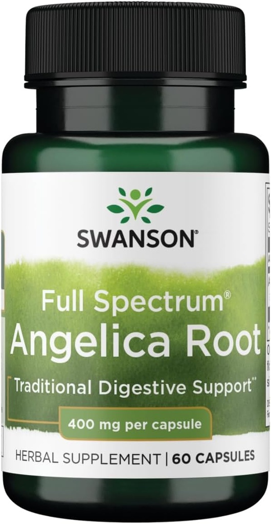 Swanson Full Spectrum Angelica Root 400 Milligrams 60 Capsules