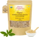Ashwagandha Root Cut " Sifted 4 oz - USDA Organic Certified Withania Somnifera Supports Healthy Stress Relief, Energy and Sleep, Great for Teas and Smoothies, Non-GMO, Vegan, Kosher