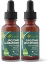 Glutatión Liposomal, Absorción Superior, Glutatión Líquida Suplemento, Antioxidante Poderoso, Detox Hígado, Enhancer Immune, Libre de Soy, No GMO, Vegan & Gluten Fre, 4 fl.oz,1500 mg