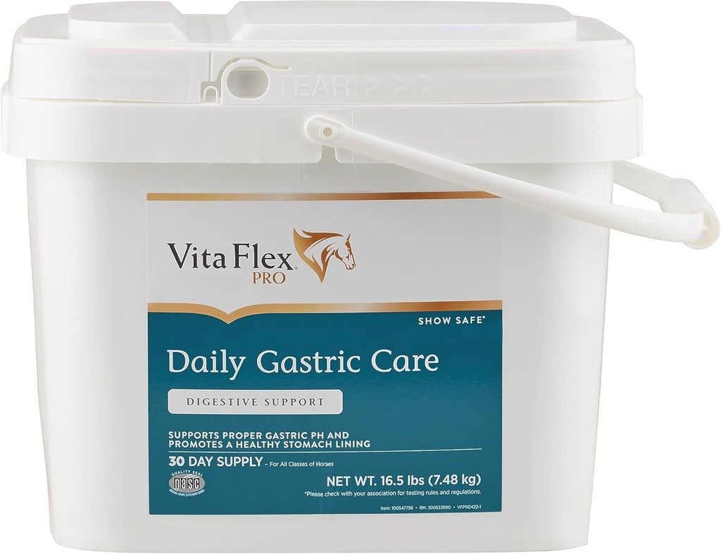 Vita Flex Pro Daily Gastric Care, Mostrar seguro*, pellets Alfalfa-Based, 30-Day Supply