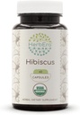 HerbEra Hibiscus USDA Organic 60 Capsules Silencio Natural Herbal Suplemento Silencio Certified Organic Vegetarian Capsules and Organic Hibiscus (Hibiscus sabdariffa) Dried Flower (60 cápsulas)