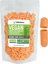 XPRS Nutra Size 00 Empty Capsules - 500 Conteo Empty Vegan Capsules - Vegetarian Empty Pills - DIY Vegetable Capsule Filling- Veggie Pill Caps (Peach)