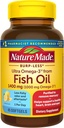 Nature Made Extra Strength Omega 3 Suplementos de aceite de pescado, 1400 mg, aceite de pescado Omega 3 Suplementos como esteres de etilo para el corazón sano, cerebro, ojos, soporte de orina, 45 Softgels, 45 Day Supply