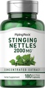 Piping Rock Stinginging Nettle Capsules 2000 mg  180 Pills ← Concentrado Leaf Extract ← Gluten Free Herbal Supplement