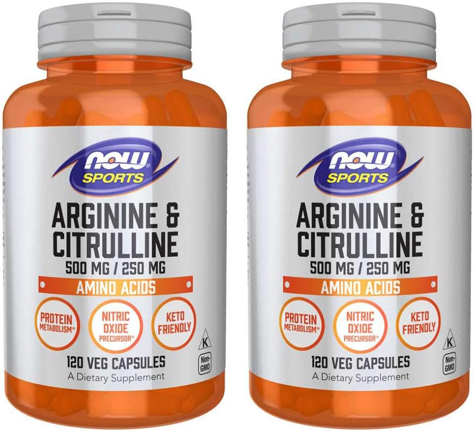 Arginine & Citrulline 500/250mg - 120 Capsules (2 Pack)